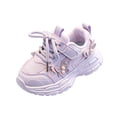 thumbnail image 2 of Willtoo Girls Purple Butterfly Sneakers Mesh Athletic Shoes for Toddlers Little Kids, 2 of 6