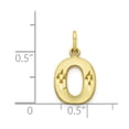 thumbnail image 3 of 10k Initial O Charm in 10k Yellow Gold, 3 of 3