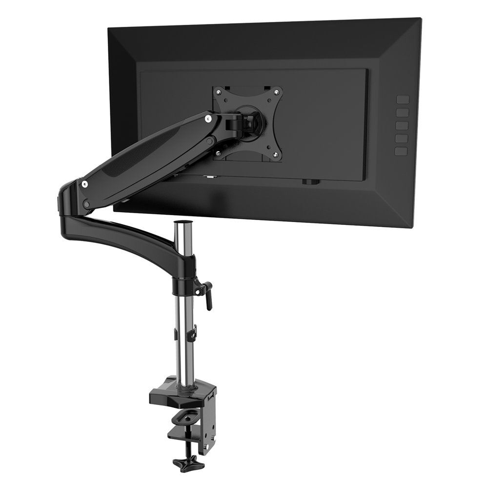 SLYPNOS Single Monitor Arm Desk Mount Gas Spring Height Adjustment
