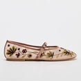 thumbnail image 4 of Mocassins pour Femmes, Chaussures Plates Décontractées avec Maille Brodée Florale, Semelle Souple Intérieur Extérieur, 4 of 8