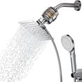 thumbnail image 1 of Juego de Ducha de Baño Con Filtro, 5 Niveles de Presión de Agua Ajustable, Dos Modos de Ducha: Cabezal de Ducha Fijo y Cabezal de Ducha de Mano, Cabezal de Ducha de Alta Presión, 1 of 7