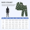 thumbnail image 4 of Salouo Green Snakeskin Print Button-Front Long Sleeve Pajama Set for Men, Soft 2Pjs Men's Long Sleeve Sleepwear-Medium, 4 of 7