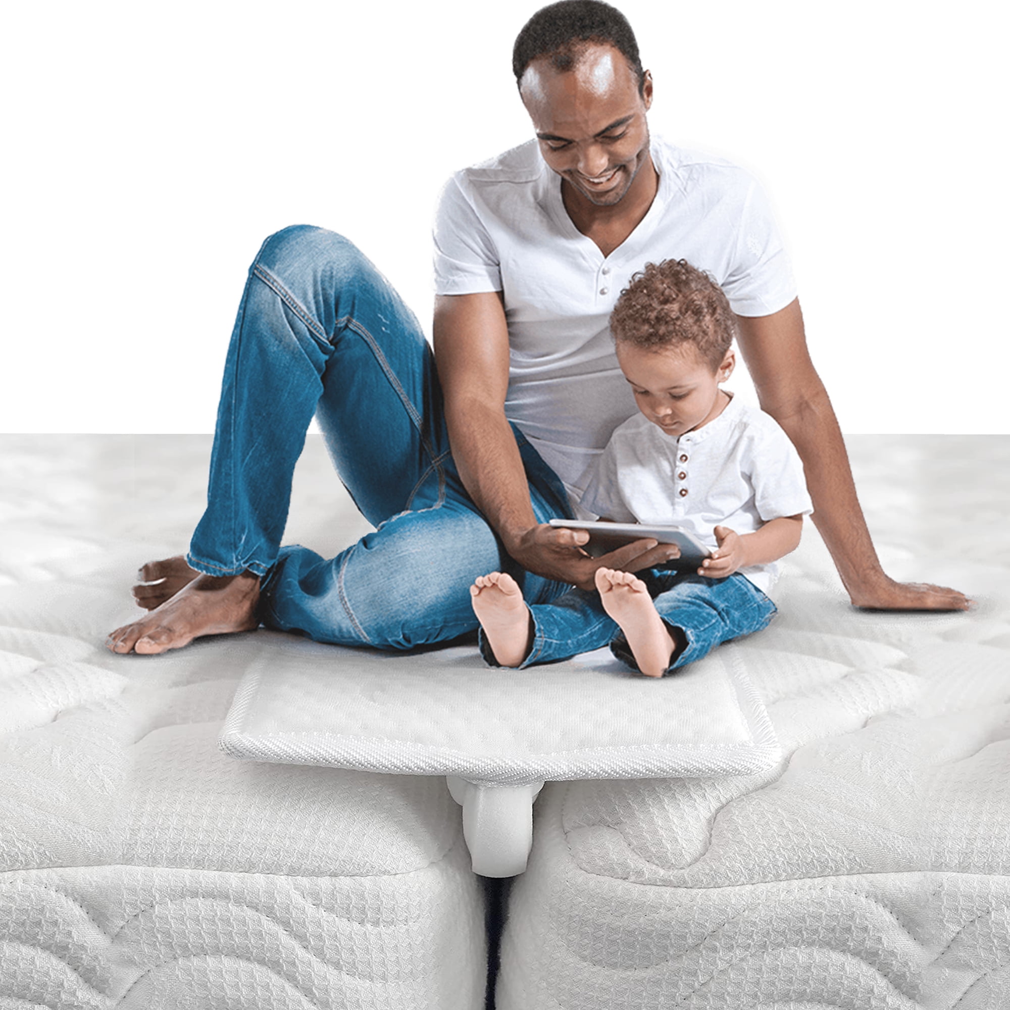 Continental Sleep, 80” Bed Bridge Pad, Twin XL to King Mattress Converter Kit, Gap Filler for Adjustable Mattresses, Good for Guests Stay Overs & Family Room, White