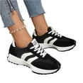 thumbnail image 5 of Women's Comfortable Fashion Thick Sole Sneakers, Casual Breathable Lace-up Tennis Running Shoes Stylish Comfortable Block Color Sneakers, 5 of 5
