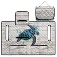 thumbnail image 3 of SEANATIVE Golf Cart Seat Covers for 2 Person Seats, Suitable for Yamaha, EZGO, Club Cars, Comfortable Lightweight Club Car Seat Cover Protector, Watercolor Sea Turtle Wood Grain White, 3 of 7