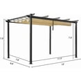 thumbnail image 7 of Kozyard 10' x 13' x 8' Morgan Outdoor Extra-Large Frame Beige Aluminum Pergolas, Waterproof, 7 of 7