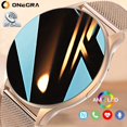 thumbnail image 2 of 1pc ONEGRA Nuevo NFC Reloj Inteligente Mujer AMOLED 466 * 466 Pantalla HD Frecuencia Cardíaca Bt Llamada IP68 Impermeable Mujer Reloj Inteligente Hombre Para Huawei Xiaomi Reloj Inteligente Regalo Par, 2 of 4