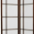 thumbnail image 2 of Oriental Furniture Double Cross Shoji Screen in Walnut, 2 of 3