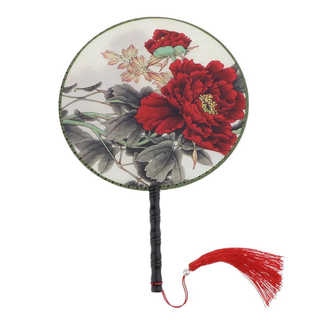 TISHITA Chinese Round Handheld Fan Retro Dance Hanfu Photo Prop Hand Fan 2