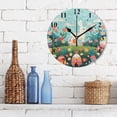thumbnail image 3 of Easter Eggs Rabbits Flowers Black 10 inch Wall Clocks Non Ticking Easy to Read Battery Decorative for Home Bathroom Kitchen Bedroom Living Room, 3 of 8