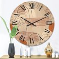 thumbnail image 2 of Designart 'Abstract Monstera Leaf and One Line Art Shapes' Modern Wood Wall Clock, 2 of 5