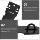 thumbnail image 5 of unbranded 2Jgo Cerradura Puerta Pestillo Inoxidable Negro Para Seguridad Hogar, 5 of 6