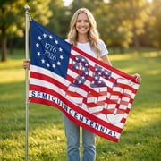 250 American USA Flag 3x5 FT, Red White and Blue Patriotic Decorations & Letter Printed US Flag USA High Wind with Stars and Stripes, Brass Grommets, Durable USA Flag Outdoor Outside