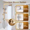 thumbnail image 4 of BRIGHT SHOWERS Rain System Including 9 Inch Rainfall shower head and Handheld with Height Adjustable Holder, Solid Brass Rail and 60 Inch Long Stainless Steel Shower Hose, 4 of 8