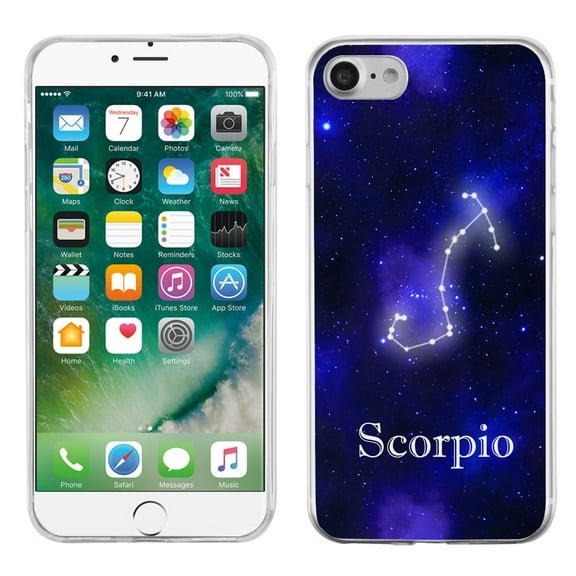 One Tough Shield ® Slim-Fit Premium TPU Gel Phone Case for Apple iPhone 7 - Zodiac / Scorpio