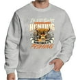 thumbnail image 3 of Sweatshirt with a deer head pattern and the message "I'm Not Always Thinking About Hunting, Sometimes It's Fishing" - For free spirits who are passionate about both hunting and fishing., 3 of 6