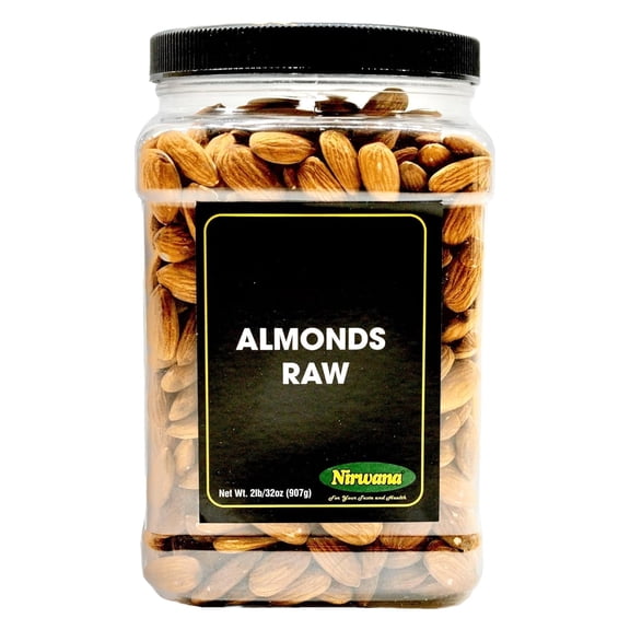 Raw Almond Hand Selected & Unsalted Packed with Vitamin E Protein and Fiber Perfect for Healthy Snacks Baking Trail Mix & Charcuterie Boards 32 oz by Nirwana
