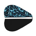 thumbnail image 5 of Yiaed Lightning Print Hair Cap with Button,Coral Fleece Hair Towel Wrap for Women Wet Hair,Quick Dry Turban for Wet Hair Long Thick Hair, 5 of 5