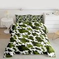 thumbnail image 2 of jejeloiu Green White Bedding Comforter Set,Rustic Farmhose Twin Comforter Sets,Vintage Camo Camouflage Bedding Set For Adults,Super Cozy Room Decor Reversible,2-Piece, 2 of 8
