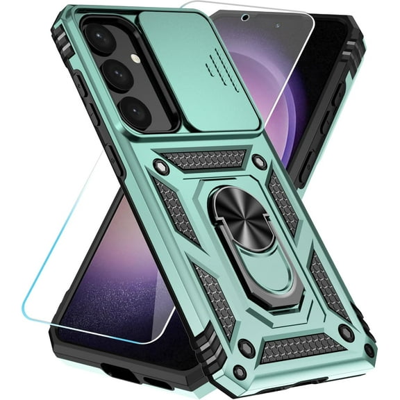 MYKOMI Case for Samsung Galaxy S24 Plus / S25 Plus Case with HD Screen Protector & Kickstand & Slide Camera Cover, [ Military-Grade ] Phone Case for S24 Plus / S25 Plus 6.7"
