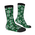 thumbnail image 4 of Yiaed Christmas Pattern At Buffalo Plaid Print Great elasticity Crew Socks Sports socks for Men and Women, 4 of 5