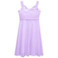 thumbnail image 4 of Zaldita Kids Sleeveless Junior Bridesmaid Dresses V Neck Chiffon Flower Girl Dress Ball Gown Lavender 10, 4 of 7