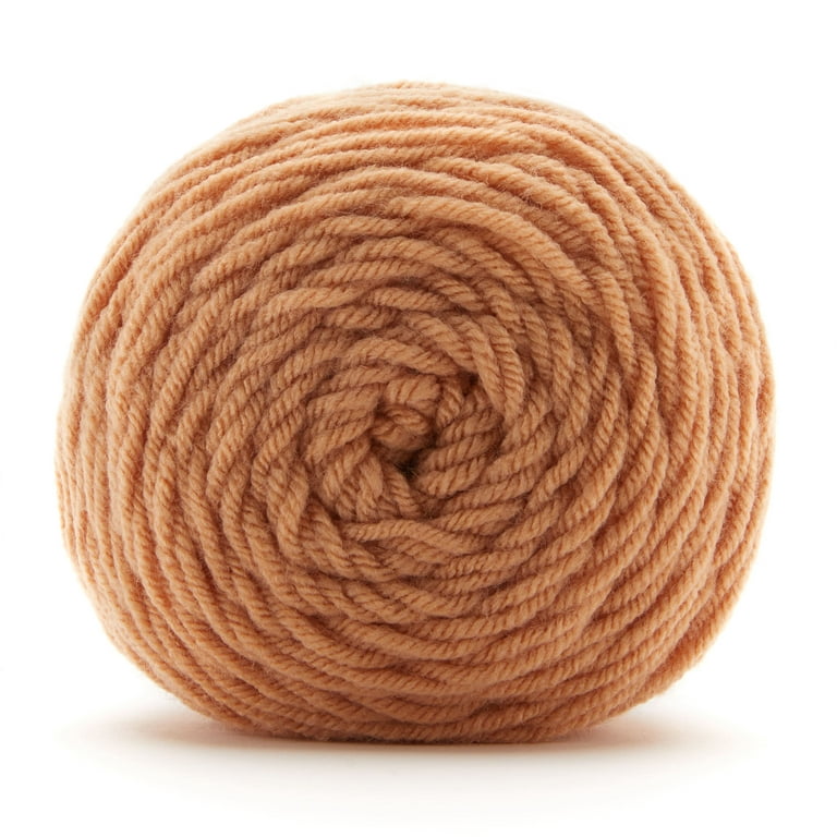 Soft Classic Solid Yarn by Loops & Threads - Solid Color Yarn for Knitting,  Crochet, Weaving, Arts & Crafts - Mocha, Bulk 12 Pack
