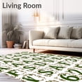 thumbnail image 2 of ODIKA 6'x9' Machine Washable Non-Slip Area Rug, Forest Adventure Letter Exploration Map with Nature Inspired Alphabet High Traffic Rug, Green, 696978, 2 of 7