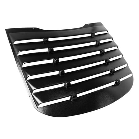 Abs Rear Window Louver - Spec-D Tuning 2015-2018 Ford Mustang Vintage Style Abs Black Rear Window Louver Cover 1 Pc 14 15 16 17