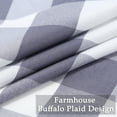 thumbnail image 5 of 2 Pcs Buffalo Plaid Curtains, Gingham Yarn Dyed Rod Pocket Light Filtering Curtain Drapes, 5 of 8