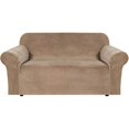 thumbnail image 1 of All inclusive elastic sofa cover, solid velvet velvet one-piece design, fabric sofa cover, comfortable and durable (double Camel), 1 of 5