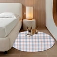 thumbnail image 3 of Round Area Rug 6 Ft,Abstract Plaid,Non Slip Area Rugs for Living Room,Minimalistic Multi Colors Country Rustic Plaid Washable Low Pile Circle Floor Carpet for Indoor Dining Room Bedroom Nursery Decor, 3 of 9
