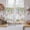 White, variant on Easter Bunny Kitchen Curtains 45 Inch Length, Eucalyptus Leaves Spring Easter Eggs Country Tiers Curtains for Bathroom Bedroom Cafe, Light Filtering Small Window Treatment Drapes 2 Panels 42"Wx45"L