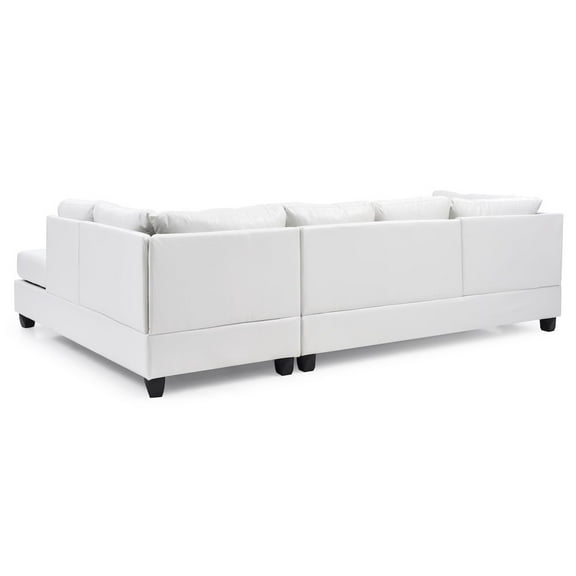 Glory Furniture Malone Sectional in White Color