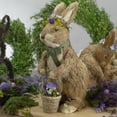 thumbnail image 2 of Northlight Standing Sisal Easter Bunny Rabbit with Flower Crown and Basket Decoration - 15", 2 of 5