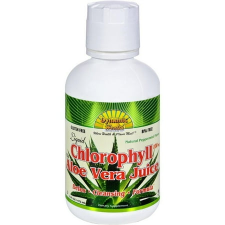Dynamic Health Liquid Chlorophyll With Aloe Vera Juice Spearmint - 16 Fl