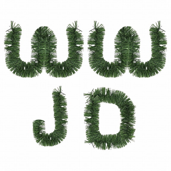 WWJD Artificial Christmas Garland Green Garland Pine Christmas Greenery 10FT Custom Letter Design for Indoor Outdoor Holiday Décor