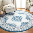 thumbnail image 2 of SAFAVIEH Liberty Briar Oriental Polyester Area Rug, Dark Blue/Ivory, 6'7" x 6'7" Round, 2 of 6