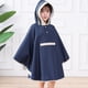 thumbnail image 3 of BRIGHTFUFU Poncho impermeable para niños Capas impermeables Ropa impermeable de una pieza con capucha para la lluvia (azul oscuro) - Talla M, 3 of 7