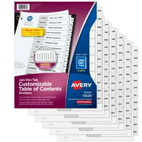 Ready Index Jan-Dec 12 Tab Dividers, Customizable TOC, 6 Sets (11826)