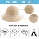 thumbnail image 4 of Sombrero de 56-58cm de circunferencia para mujer, sombrero de paja con perlas de encaje y bolso de paja, conjunto de sombrero de playa protector solar para el verano, 4 of 5