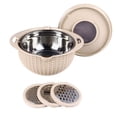 thumbnail image 1 of Colador 4 En 1 Con Juego De Tazones Para Mezclar, Coladores De Alimentos Y Coladores Para Cocina, Colador De Arroz Para Pasta Giratorio Con Tapa Desmontable, Rebanador De Verduras, 1 of 7