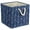 Blue, variant on DII Polyester Container with Handles, Herringbone Storage Bin, Small Square, Off White