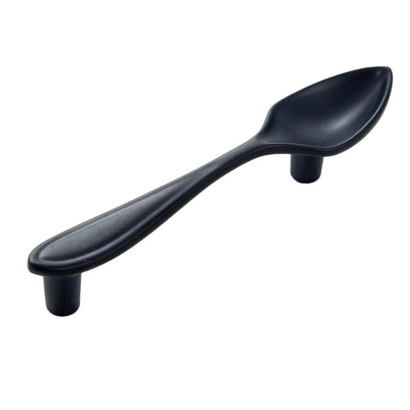 jifeng Spoon Door Knob Drawer Cabinet Pull Handle - Home Decor Hardware Matt Black Matt Black Spoon