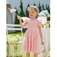 thumbnail image 3 of Oudiya Toddler Girls Tutu Tulle Dresses Party Formal Birthday Summer Puff Short Sleeve Little Girls Dress, 3-8Y, 3 of 8