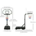 thumbnail image 3 of HomCom Poolside Hoop Stand with Wheels, 3 of 10