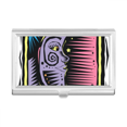 thumbnail image 1 of Purple Moon Stars Mexicon Element Engraving Business Card Holder Case Pocket Box Wallet, 1 of 3