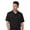 Black, variant on AllPro Men's Polo Shirts Short Sleeve Collar T-Shirt 100% Polyester Dry Fit Performance Polo (Neon Orange , XL)