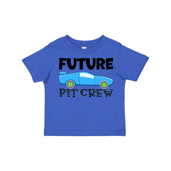 Inktastic Future Pit Crew Blue Race Car Boys or Girls Toddler T-Shirt