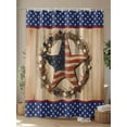 thumbnail image 4 of 4th of July Shower Curtain, Vintage American Star Bathroom Decor Curtains Set with Hooks, Navy Blue Waterproof Fabric Home Accessories， 72 X 84 Inch Extra Long, 4 of 6